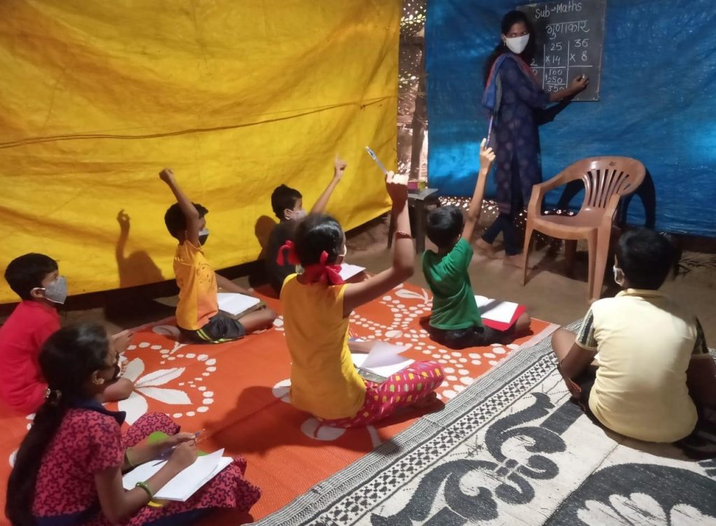 Suvidha teaching her hope students at the HLS