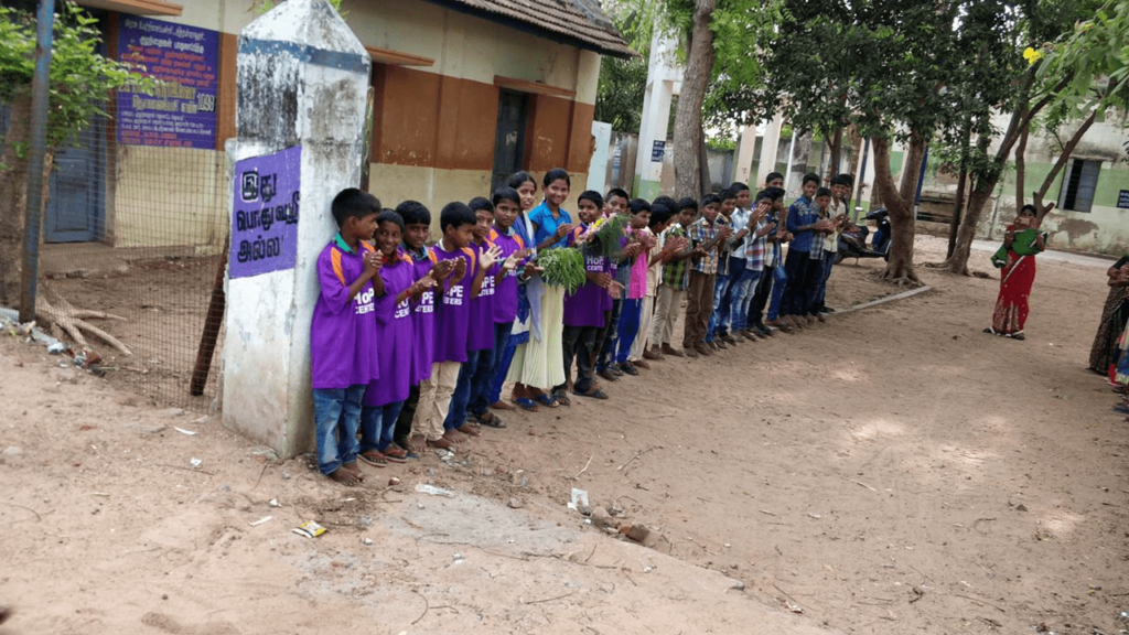 Hope Children welcoming Hope Sponsor Krishna Bhaavin Shah