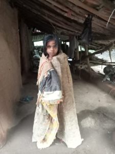 Hope child looking forward for your support to get a new blanket