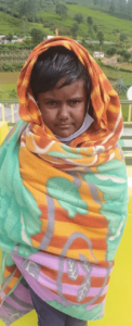 Hope child with her blanket