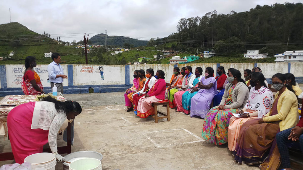 18 women from below the poverty line were chosen for the day-long, interactive training.